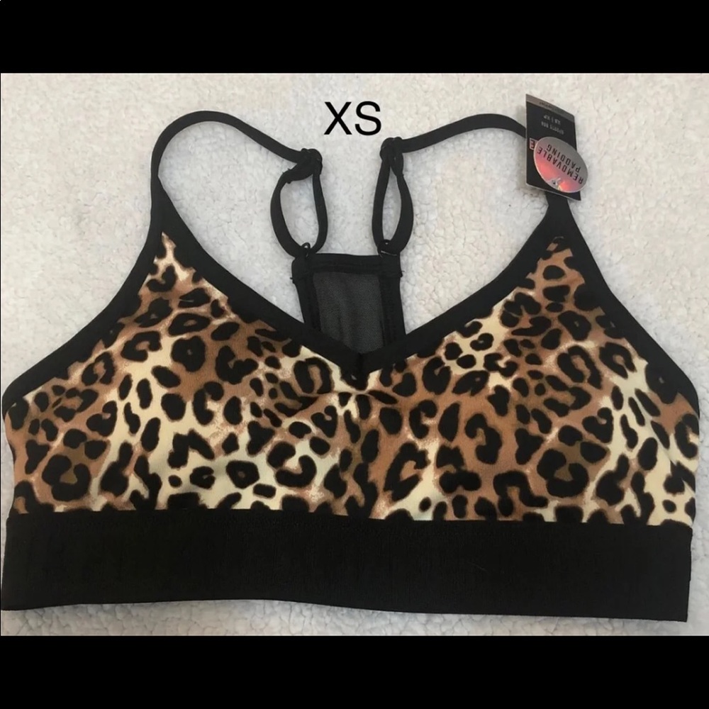 Pink sports bra